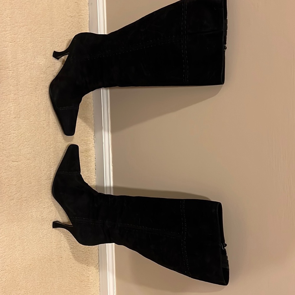Via Spiga Black high heels tall boots